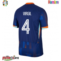 Camiseta Países Bajos Virgil van Dijk #4 Visitante Equipación Eurocopa 2024 manga corta